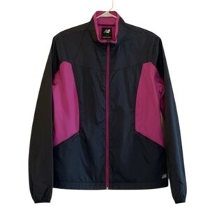 New Balance Full Zip Jacket Black Purple | Medium